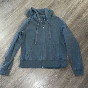 Tommy Hilfiger Grey Size Medium Zip Up Jacket w/Hoodie